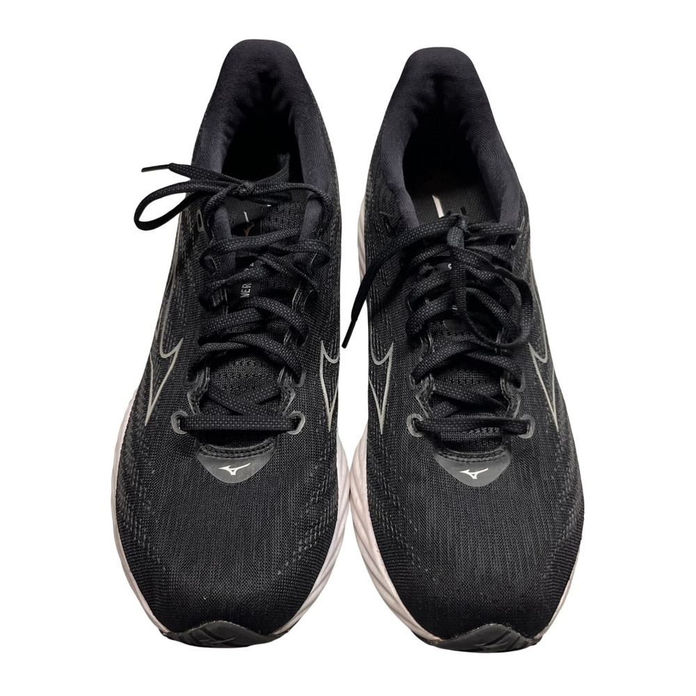 Mizuno‎ Wave Rider 28 Mens Running Shoes Black Grey J1GD2403 11.5 US